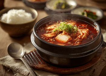 Kimchi Jjigae (Kimchi Pork Belly Stew)