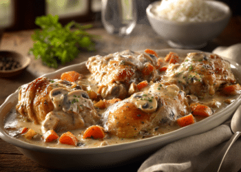 Slow-Cooked Turkey Wings With Mushroom Gravy