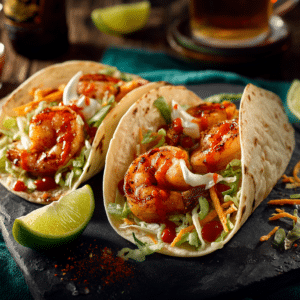 Fiery Shrimp Tacos – Spicy Charred Shrimp In 15 Min - Thefoodiebunch