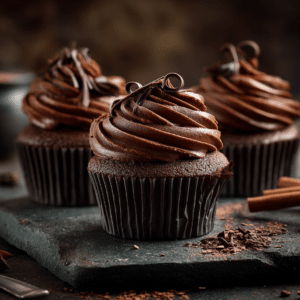 Extreme Chocolate Cupcakes With Spicy Rum Ganache
