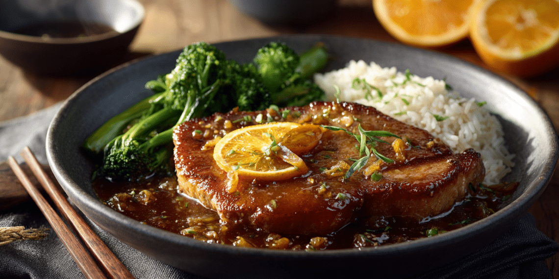 Pan-Fried Pork Steak With Orange Ginger Marinade - Thefoodiebunch Pan-Fried Pork Steak With Orange Ginger Marinade