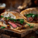 Dripping Steak Sandwich With Caramelised Onions