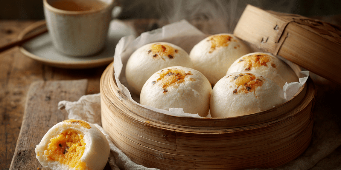 Buttery Custard Buns (Salted Egg Yolk Nai Wong Bao)