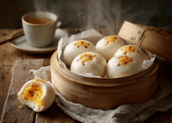 Buttery Custard Buns (Salted Egg Yolk Nai Wong Bao)