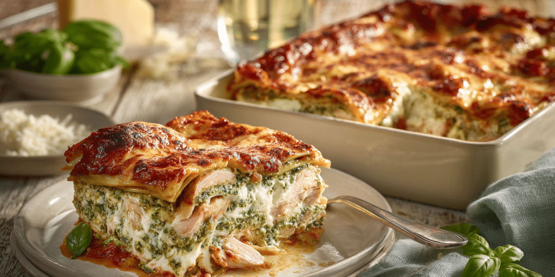 Pesto Chicken Lasagna: Creamy, Cheesy &Amp; Easy - Thefoodiebunch Pesto Chicken Lasagna Creamy, Cheesy &Amp; Easy