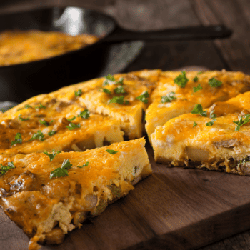 Hearty Potato Bacon Feta Breakfast Frittata Recipe