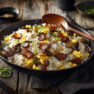 Bacon And Egg Fried Rice (30 Minutes, 5 Ingredients)