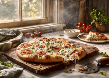 Tomato Basil White Pizza (Ready In 20 Minutes)