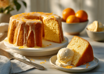 Orange Chiffon Cake With Citrus Glaze