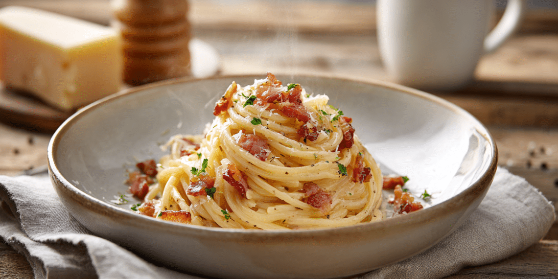 Breakfast Pasta Alla Carbonara (Ready In 20 Min)