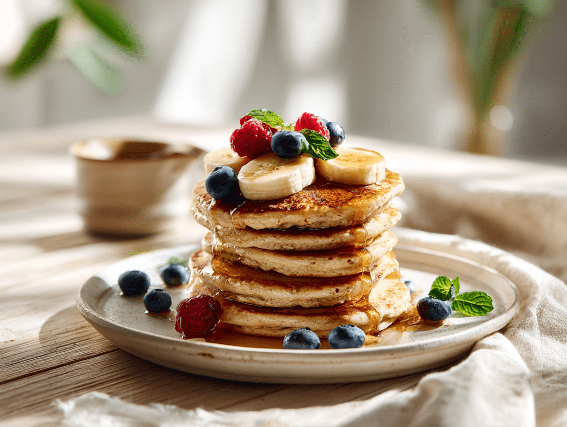 Banana Oatmeal Pancakes – Vegan Blender Recipe