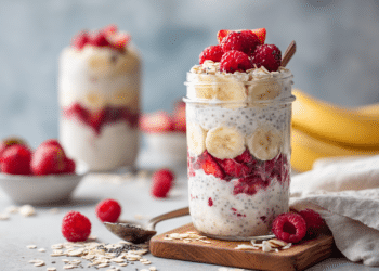 Overnight Oatmeal Berry Breakfast Parfait (10 Min Prep)