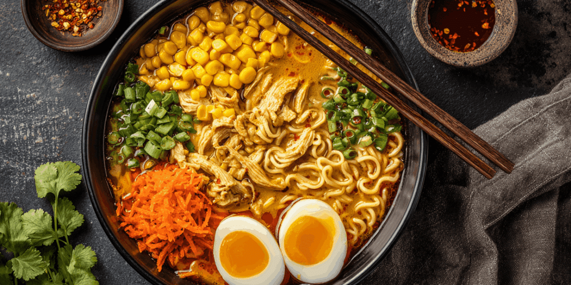 Spiced Curry Chicken Ramen (Ready In 18 Minutes) - Thefoodiebunch Spiced Curry Chicken Ramen (Ready In 25 Minutes)