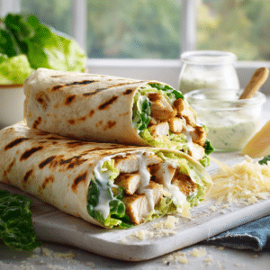 Healthy Chicken Caesar Wraps (Grilled &Amp; Easy)