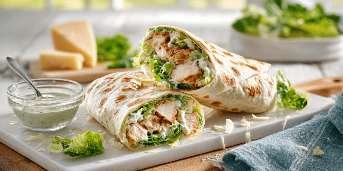 Healthy Chicken Caesar Wraps (Grilled &Amp; Easy)