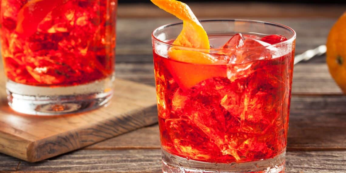 Homemade Boozy Negroni Cocktail