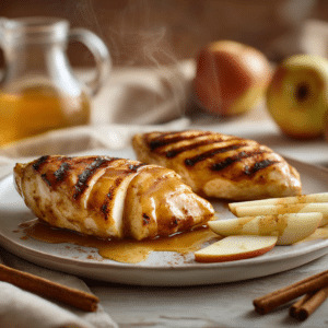 Grilled Apple Chicken With Cinnamon Glaze