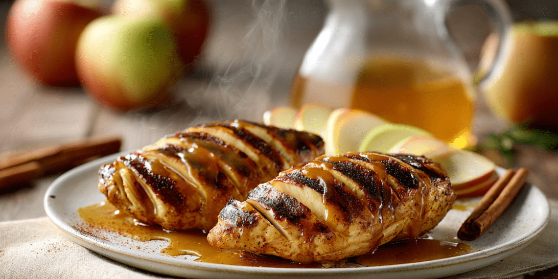 Grilled Apple Chicken With Cinnamon Glaze