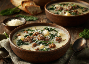 Creamy Italian Sausage And Potato Soup (Zuppa Toscana)