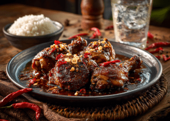 Spicy Chicken Adobo Easy Filipino Recipe With Dried Chilies