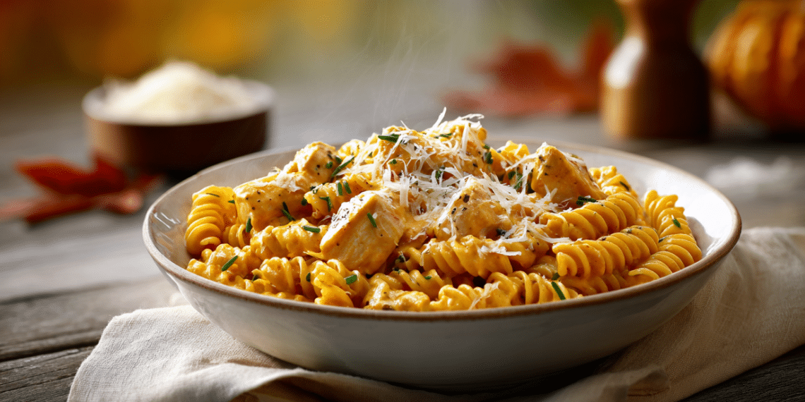 Creamy Chicken Pumpkin Pasta