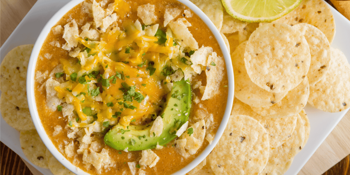 Flavourful Chicken Enchilada Soup Recipe - Thefoodiebunch Flavourful Chicken Enchilada Soup Recipe