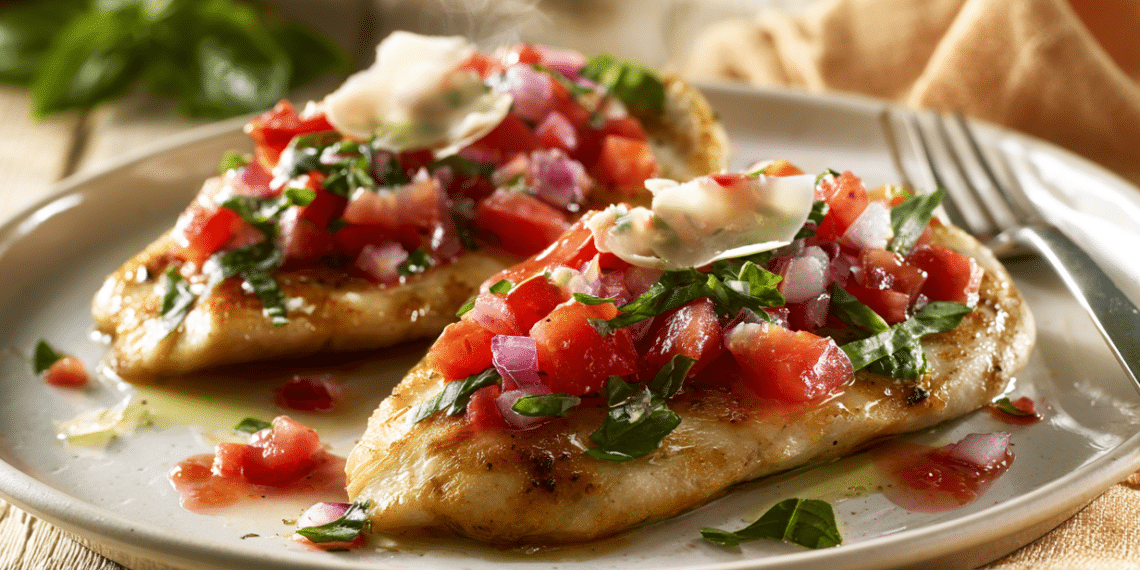 Skinny Bruschetta Chicken (30 Minutes, Healthy) - Thefoodiebunch Skinny Bruschetta Chicken