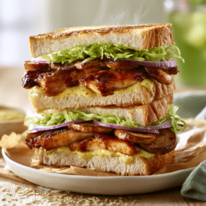 Chicken Teriyaki Sandwich (Ready In 10 Minutes!)