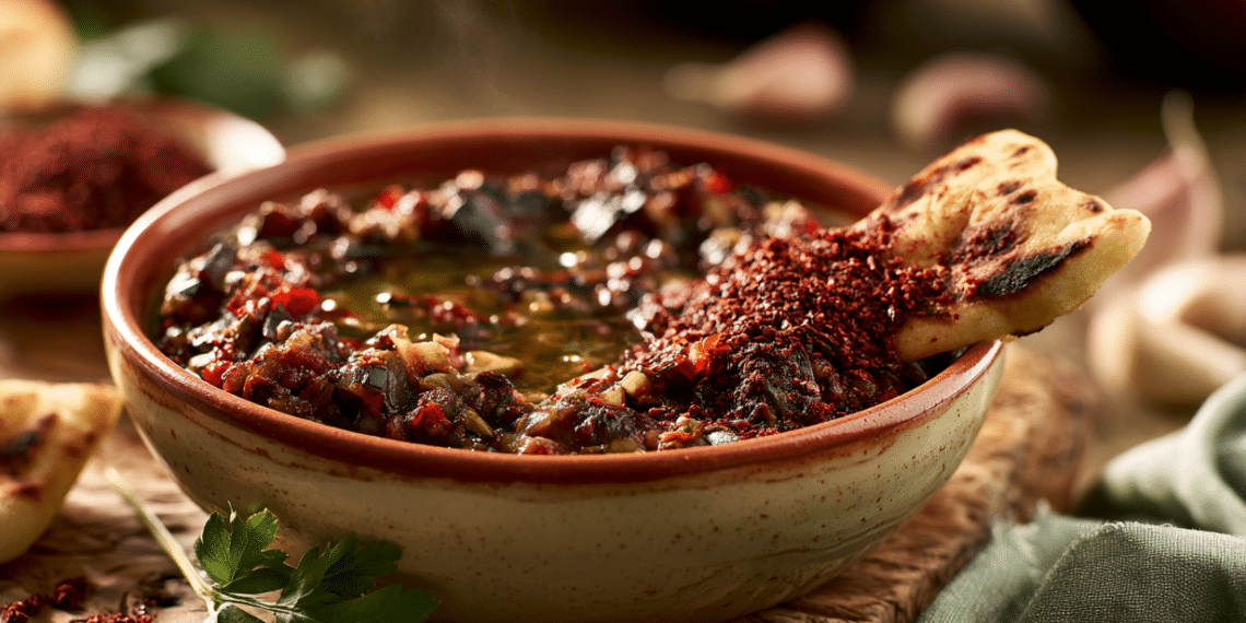 Turkish Baba Ganoush (Chunky, No-Tahini Eggplant Dip) - Thefoodiebunch Turkish Baba Ganoush (Chunky, No-Tahini Eggplant Dip)