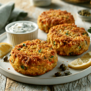 Vegan Crab Cakes With Tartar Sauce (Jackfruit)