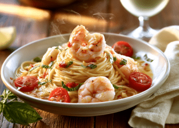 Easy Shrimp Scampi Pasta With White Wine &Amp; Garlic