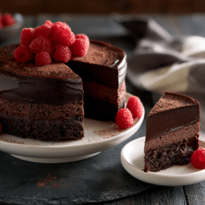 Guilt-Free Chocolate Mousse Cake (Gluten-Free) - Thefoodiebunch Guilt-Free Chocolate Mousse Cake (Gluten-Free)