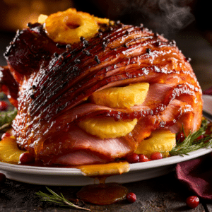Glazed Christmas Ham And Pineapple (Easy Holiday Recipe)