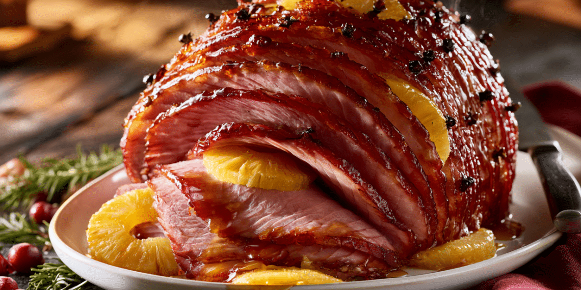 Glazed Christmas Ham And Pineapple (Easy Holiday Recipe)