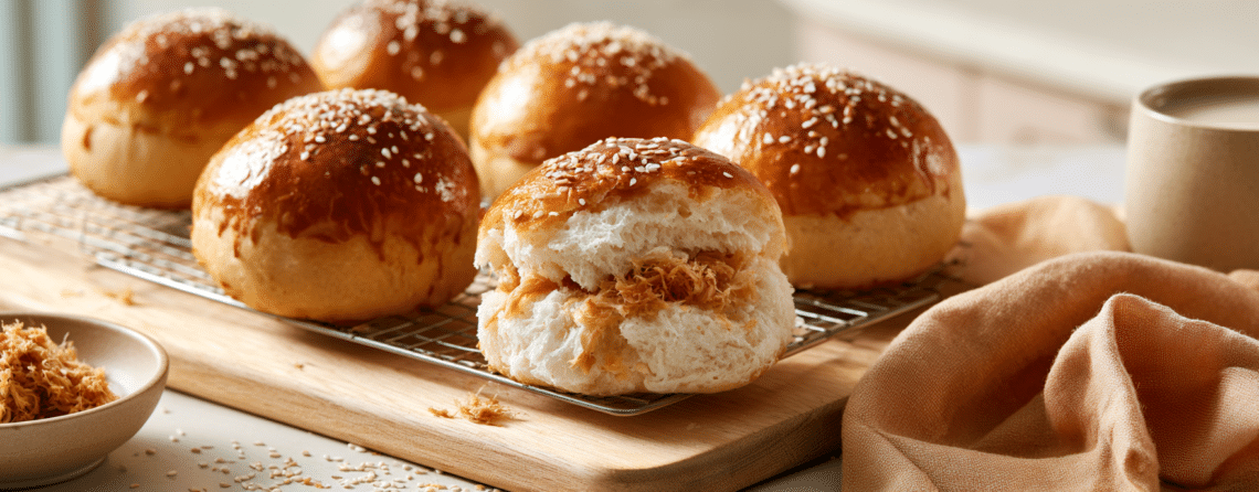 Special Pork Floss Buns - Thefoodiebunch Pork Floss Buns – Soft Tangzhong Bakery Recipe