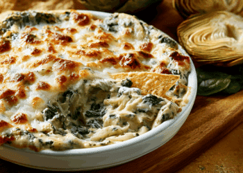 Creamy Spinach And Artichoke Dip (Baked &Amp; Cheesy)