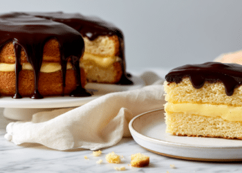Boston Cream Pie (Vanilla Pastry Cream &Amp; Chocolate Ganache)