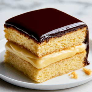 Decadent Boston Cream Pie: A Classic American Dessert - Thefoodiebunch Boston Cream Pie (Vanilla Pastry Cream &Amp; Chocolate Ganache)