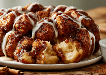 Homemade Monkey Bread With Cinnamon Sugar Glaze