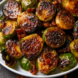 Maple Bacon Brussels Sprouts