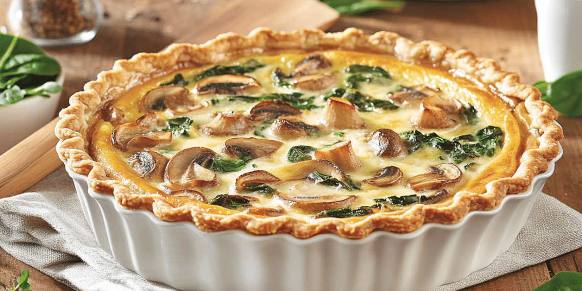 Spinach And Mushroom Quiche