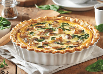 Spinach And Mushroom Quiche