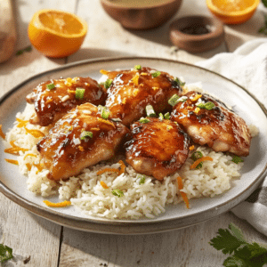 Orange Chicken With Jasmine Rice