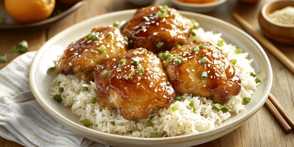 Orange Chicken With Jasmine Rice