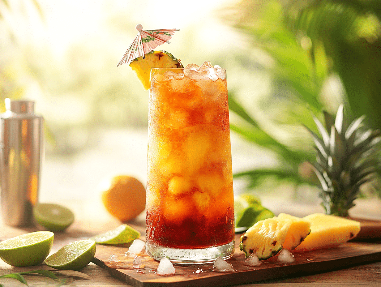 Tropical Paradise In A Glass: Tiki Punch Cocktail