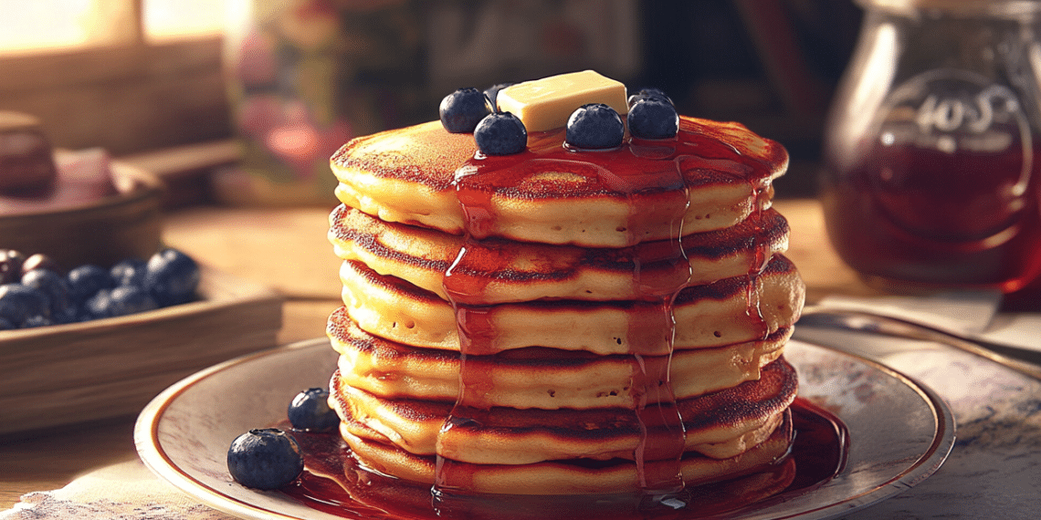 Buttermilk Pancakes With Blueberry Syrup