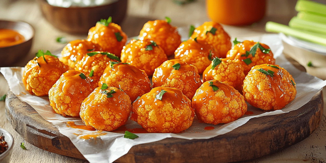 Crispy Spicy Buffalo Cauliflower Bites Veggie Twist - Thefoodiebunch Spicy Buffalo Cauliflower Bites