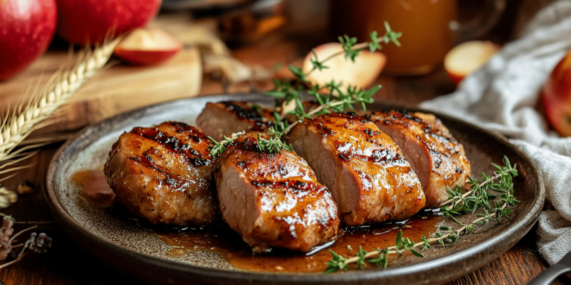 Apple Cider Glazed Pork Tenderloin
