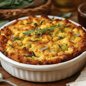 Southern Comfort: Classic Cornbread Dressing Brings Family Together - Thefoodiebunch Classic Cornbread Dressing