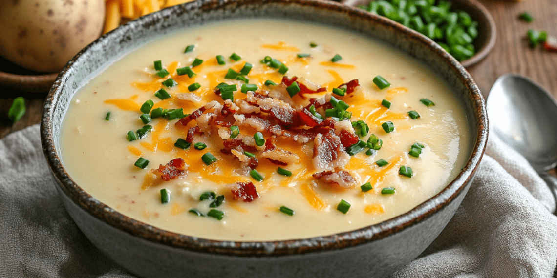 Creamy Loaded Potato Soup With Crispy Bacon And Cheddar - Thefoodiebunch Loaded Baked Potato Soup